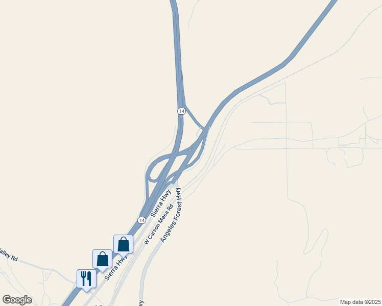 map of restaurants, bars, coffee shops, grocery stores, and more near 155 Pearblossom Highway in Palmdale