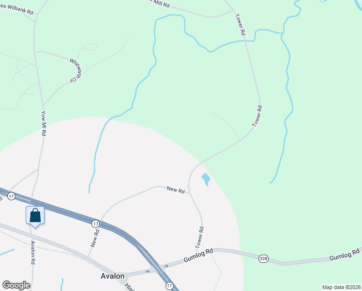 map of restaurants, bars, coffee shops, grocery stores, and more near 414 Tower Road in Martin