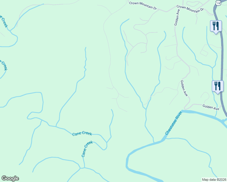 map of restaurants, bars, coffee shops, grocery stores, and more near 1170 Calhoun Road in Dahlonega