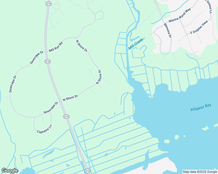 map of restaurants, bars, coffee shops, grocery stores, and more near 410 Sawgrass Cove in Sneads Ferry