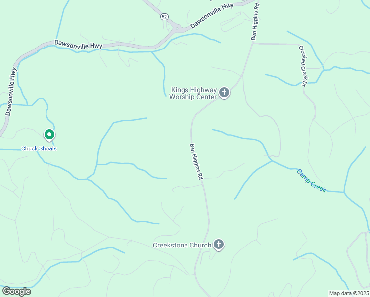 map of restaurants, bars, coffee shops, grocery stores, and more near 858 Ben Higgins Road in Dahlonega