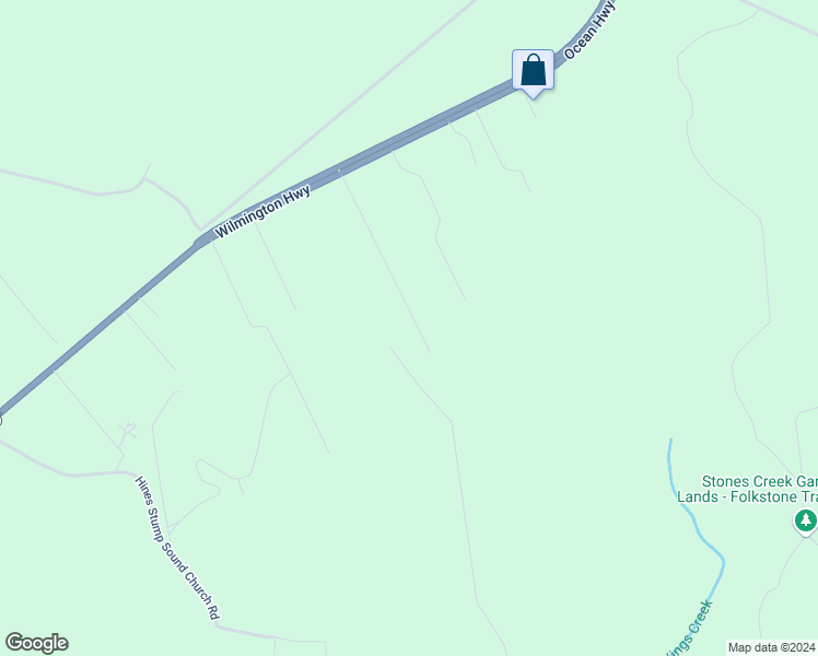 map of restaurants, bars, coffee shops, grocery stores, and more near 186 Pine Hollow Road in Holly Ridge