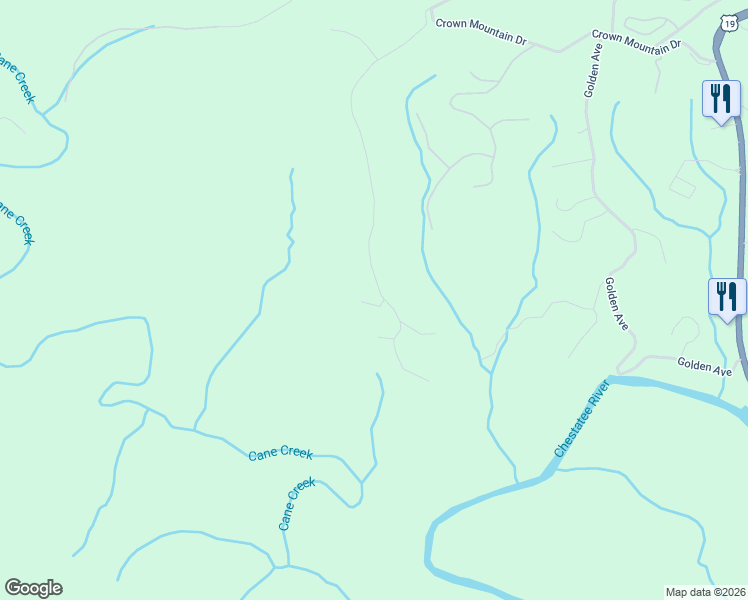 map of restaurants, bars, coffee shops, grocery stores, and more near 1170 Calhoun Road in Dahlonega
