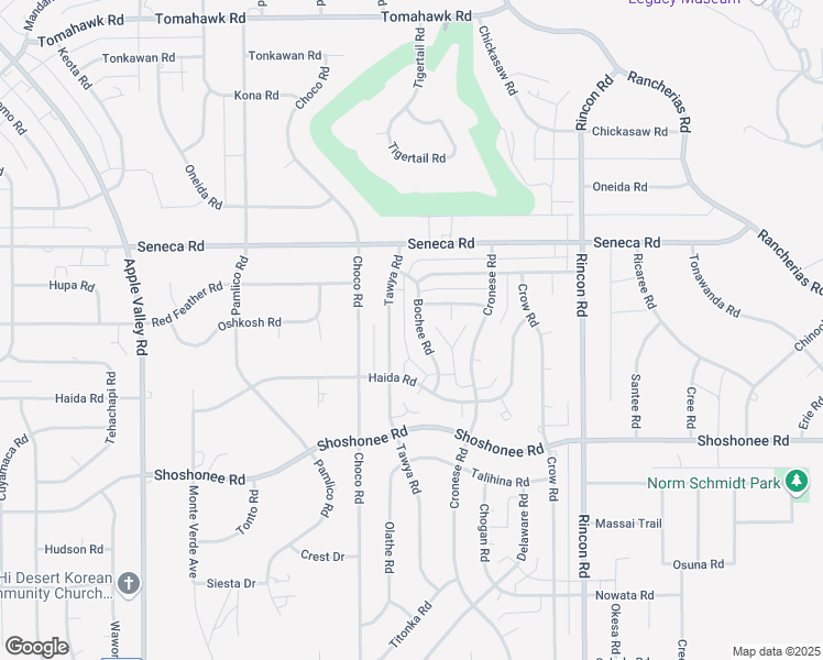 map of restaurants, bars, coffee shops, grocery stores, and more near 14337 Tawya Road in Apple Valley