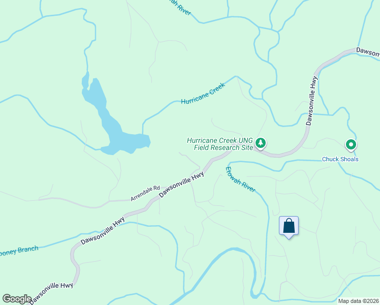 map of restaurants, bars, coffee shops, grocery stores, and more near 4398 Dawsonville Highway in Dahlonega