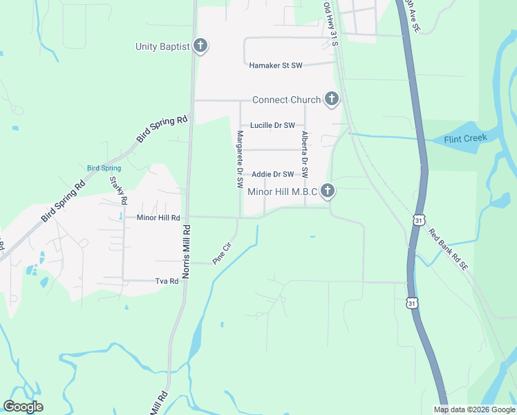 map of restaurants, bars, coffee shops, grocery stores, and more near 4711 Pineywood Drive Southwest in Decatur