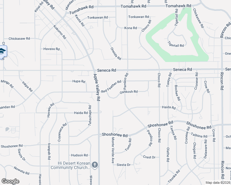 map of restaurants, bars, coffee shops, grocery stores, and more near 19438 Oshkosh Road in Apple Valley