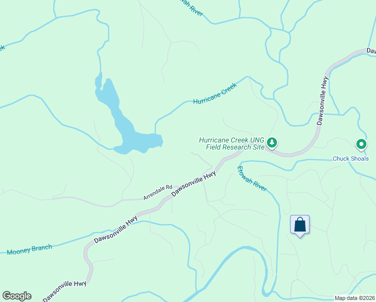 map of restaurants, bars, coffee shops, grocery stores, and more near 4398 Dawsonville Highway in Dahlonega