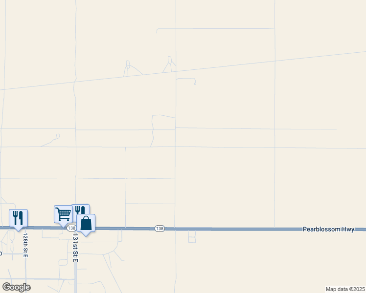 map of restaurants, bars, coffee shops, grocery stores, and more near East Avenue V in Pearblossom