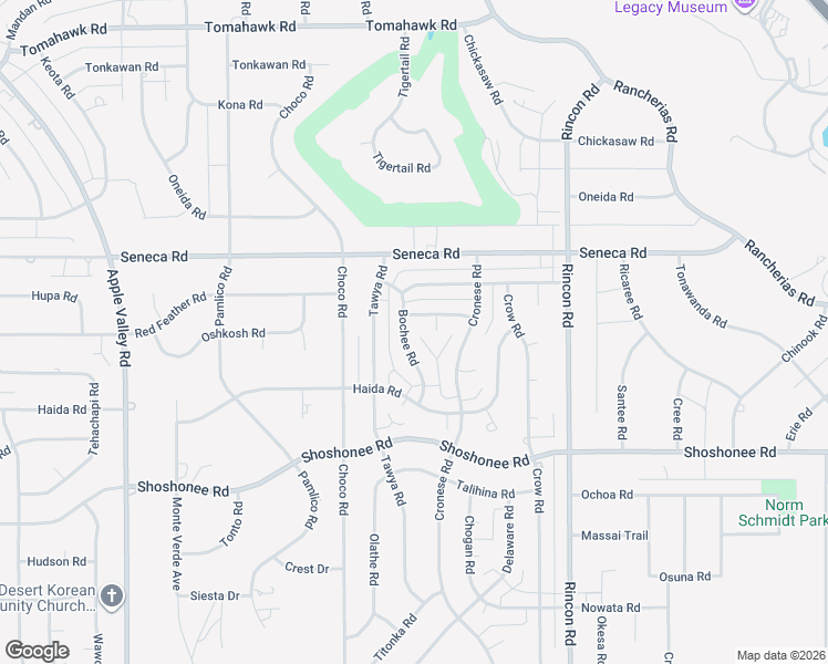 map of restaurants, bars, coffee shops, grocery stores, and more near 14313 Bochee Road in Apple Valley