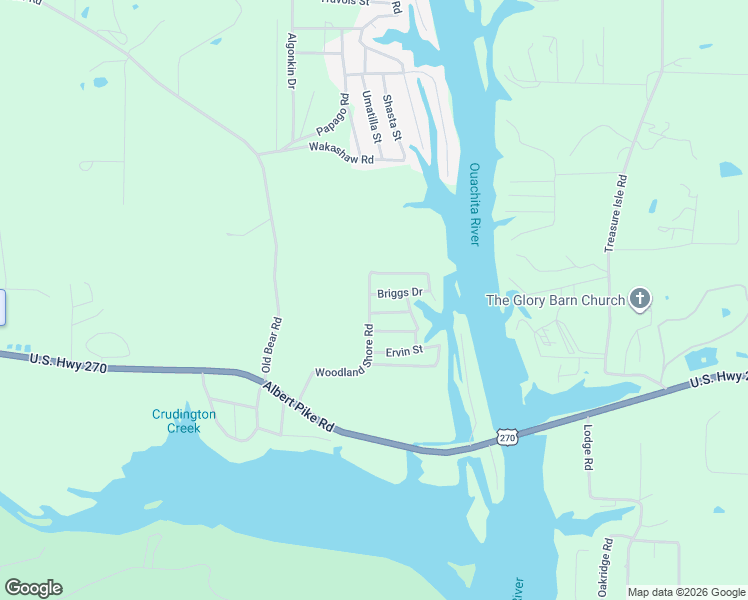 map of restaurants, bars, coffee shops, grocery stores, and more near 104 Briggs Drive in Royal