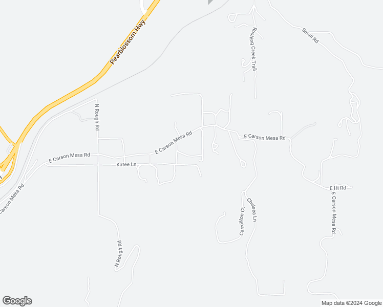 map of restaurants, bars, coffee shops, grocery stores, and more near 1836 East Carson Mesa Road in Palmdale