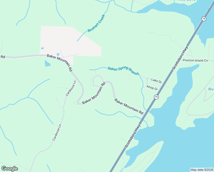 map of restaurants, bars, coffee shops, grocery stores, and more near 2219 Baker Mountain Road in Grant