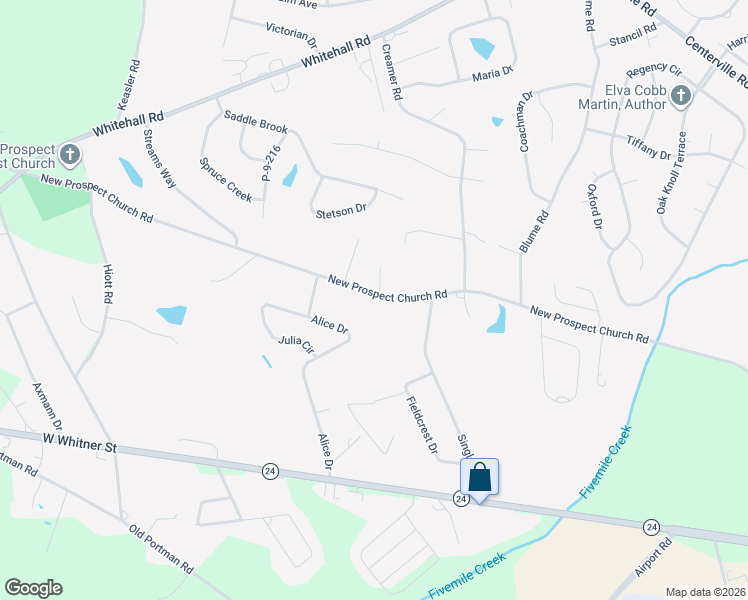 map of restaurants, bars, coffee shops, grocery stores, and more near 721 New Prospect Church Road in Anderson