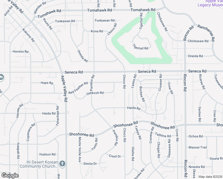 map of restaurants, bars, coffee shops, grocery stores, and more near 19665 Oshkosh Court in Apple Valley