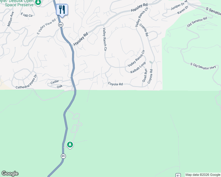 map of restaurants, bars, coffee shops, grocery stores, and more near 1670 Abert Court in Prescott
