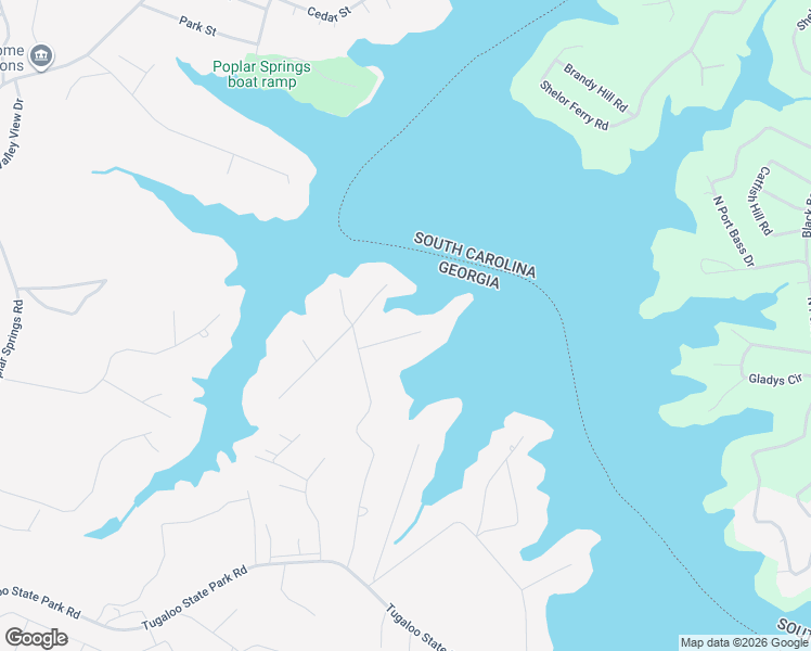 map of restaurants, bars, coffee shops, grocery stores, and more near 105 Blue Water Place in Lavonia
