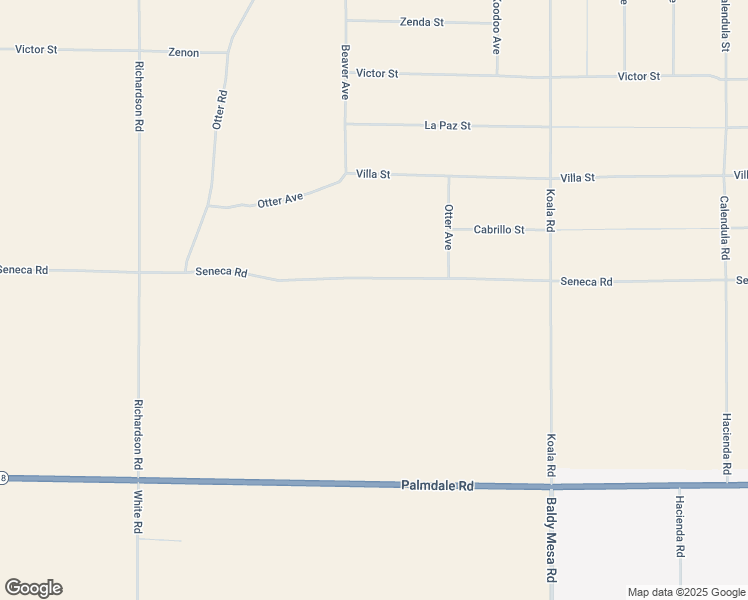 map of restaurants, bars, coffee shops, grocery stores, and more near Seneca Road in Adelanto
