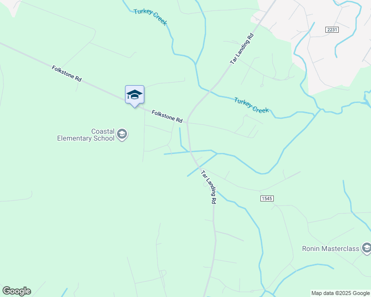 map of restaurants, bars, coffee shops, grocery stores, and more near 314 Tar Landing Road in Holly Ridge