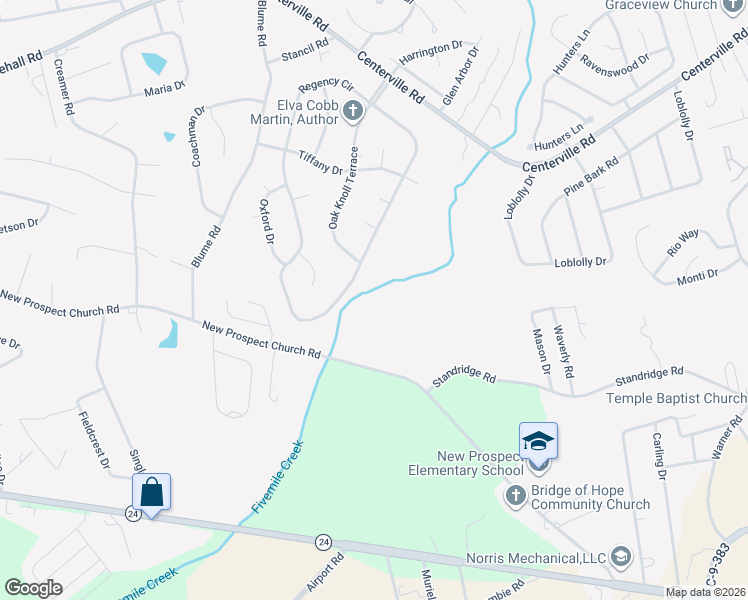 map of restaurants, bars, coffee shops, grocery stores, and more near 303 Regency Circle in Anderson