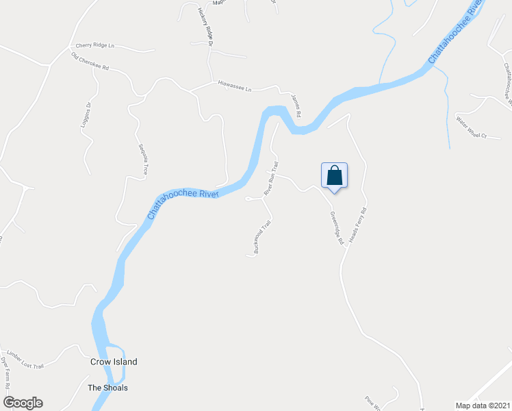map of restaurants, bars, coffee shops, grocery stores, and more near 110 Buckwood Trail in Cornelia