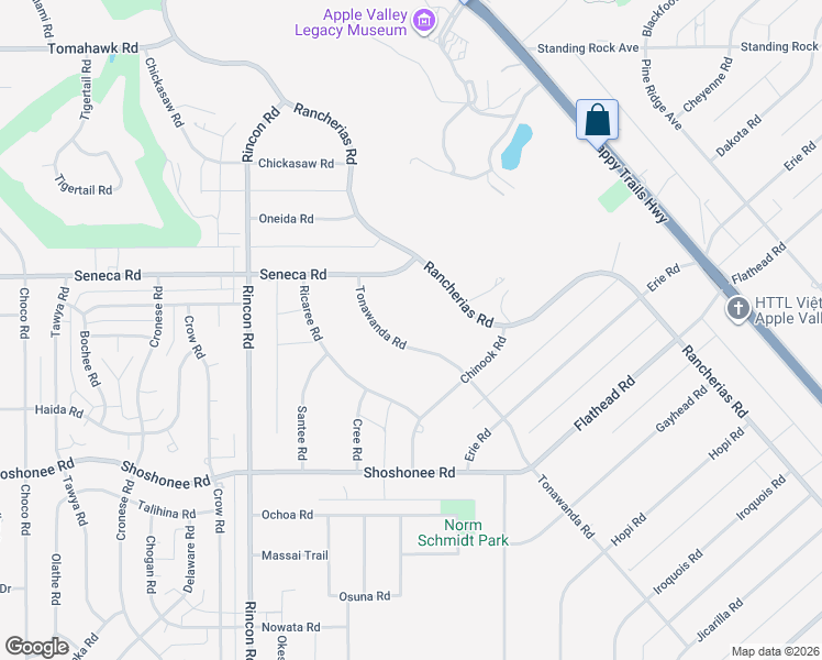 map of restaurants, bars, coffee shops, grocery stores, and more near 20376 Tonawanda Rd in Apple Valley