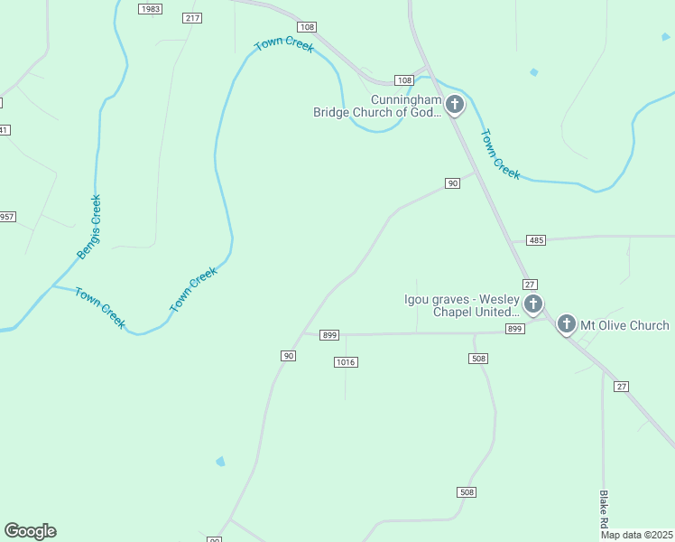 map of restaurants, bars, coffee shops, grocery stores, and more near 3153 County Road 90 in Rainsville
