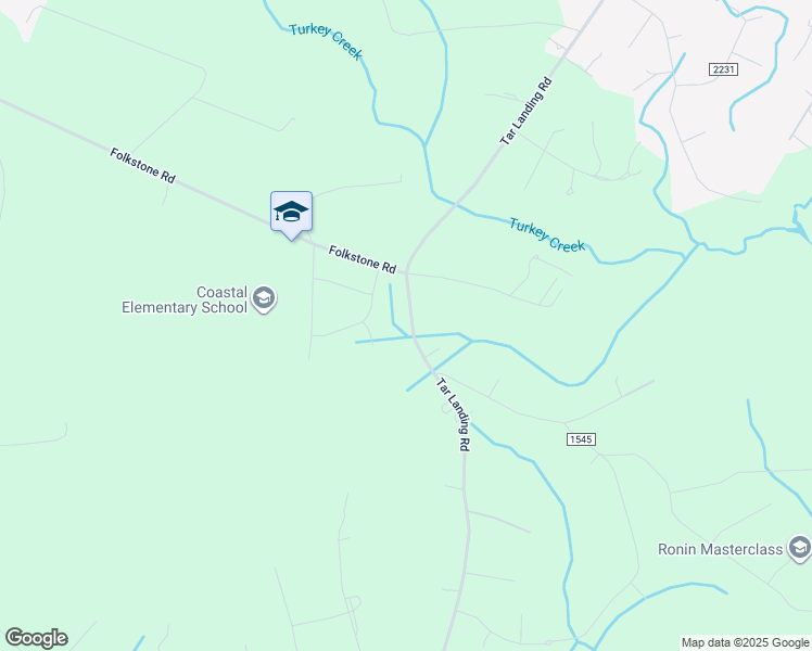 map of restaurants, bars, coffee shops, grocery stores, and more near 314 Tar Landing Road in Holly Ridge