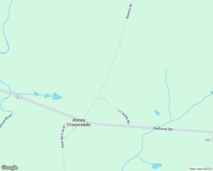 map of restaurants, bars, coffee shops, grocery stores, and more near 3786 Roberts Road in Kershaw