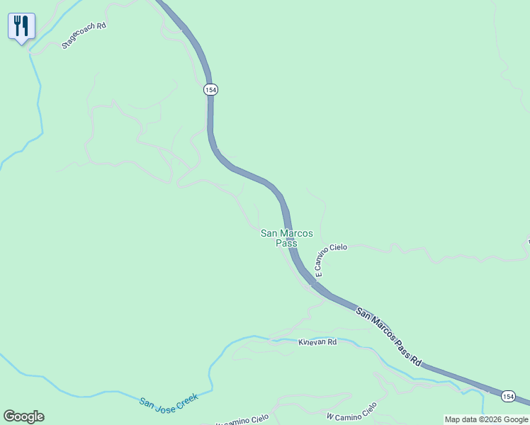 map of restaurants, bars, coffee shops, grocery stores, and more near 6572 Stagecoach Road in Santa Barbara