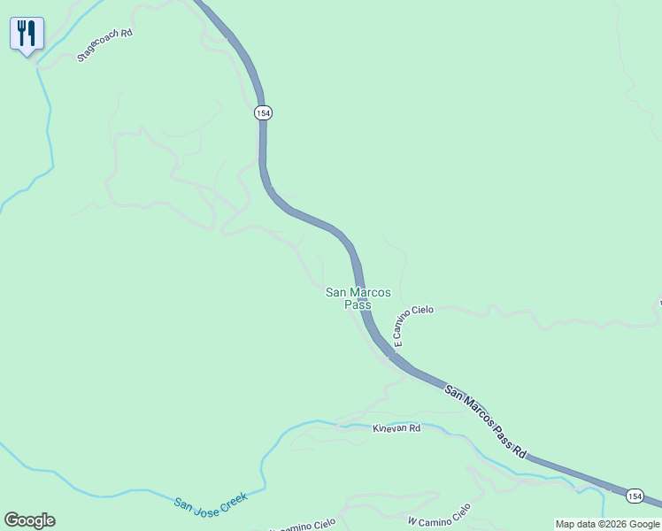 map of restaurants, bars, coffee shops, grocery stores, and more near 6572 Stagecoach Road in Santa Barbara