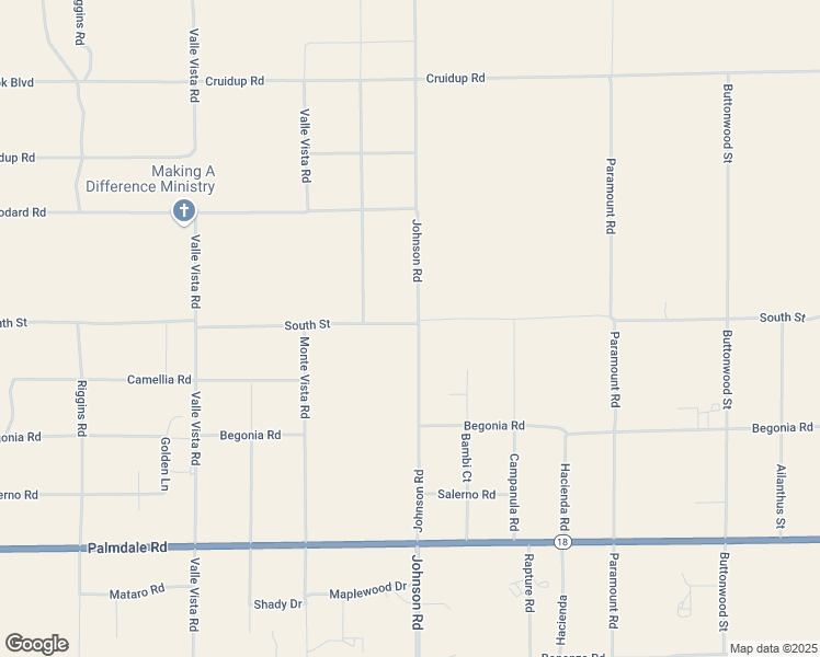map of restaurants, bars, coffee shops, grocery stores, and more near Johnson Road in Phelan