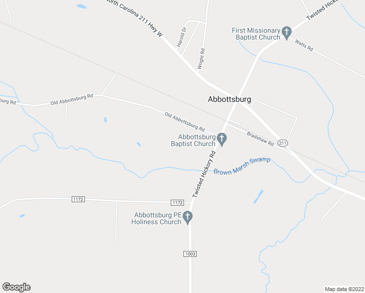 map of restaurants, bars, coffee shops, grocery stores, and more near 155 Old Abbottsburg Road in Bladenboro
