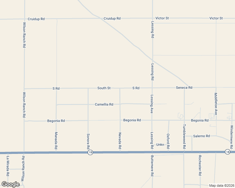 map of restaurants, bars, coffee shops, grocery stores, and more near 14460 Nevada Road in Phelan