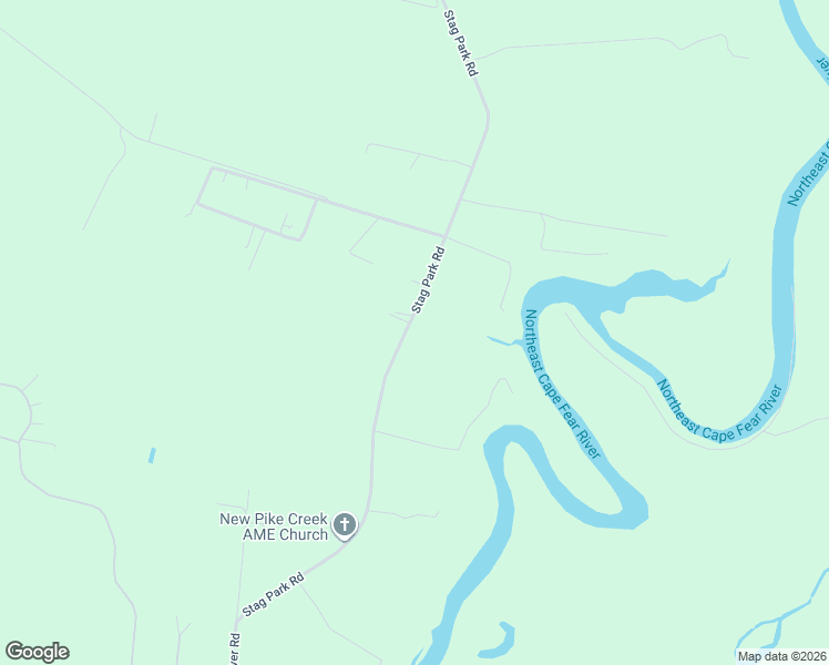 map of restaurants, bars, coffee shops, grocery stores, and more near 6670-6702 Stag Park Road in Burgaw