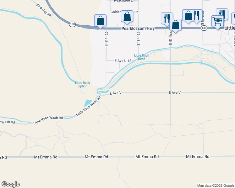 map of restaurants, bars, coffee shops, grocery stores, and more near in Lake Los Angeles