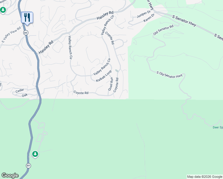 map of restaurants, bars, coffee shops, grocery stores, and more near 1711 Quail Run in Prescott