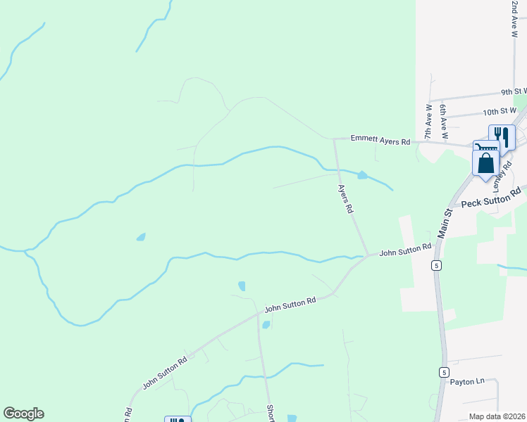 map of restaurants, bars, coffee shops, grocery stores, and more near 247 Raulston Lane in Grant