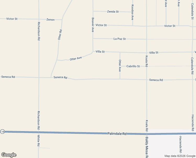 map of restaurants, bars, coffee shops, grocery stores, and more near 9335 Seneca Road in Victorville