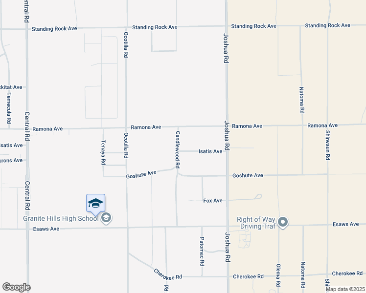 map of restaurants, bars, coffee shops, grocery stores, and more near Isatis Avenue in Apple Valley