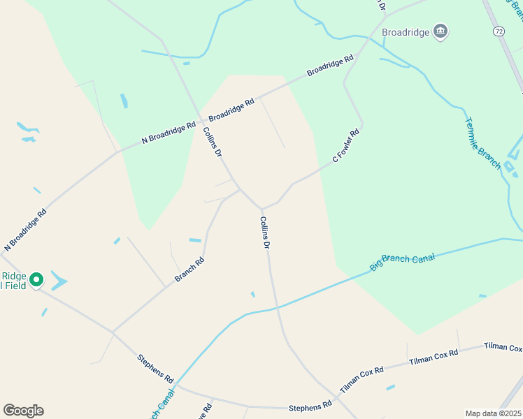 map of restaurants, bars, coffee shops, grocery stores, and more near Collins Drive in Robeson County