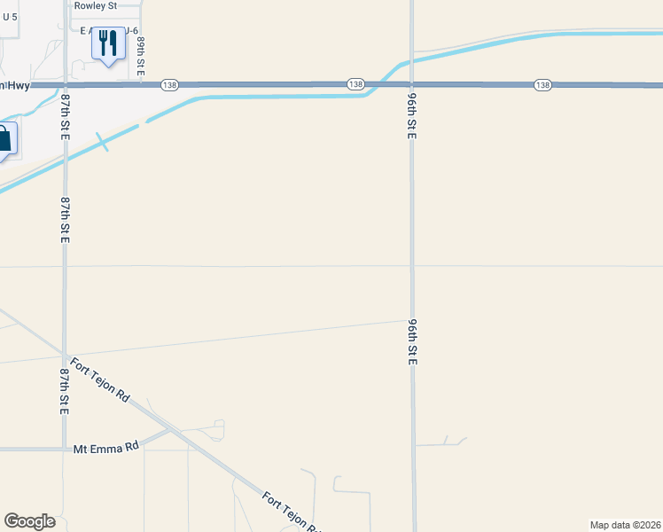 map of restaurants, bars, coffee shops, grocery stores, and more near East Avenue V in Littlerock