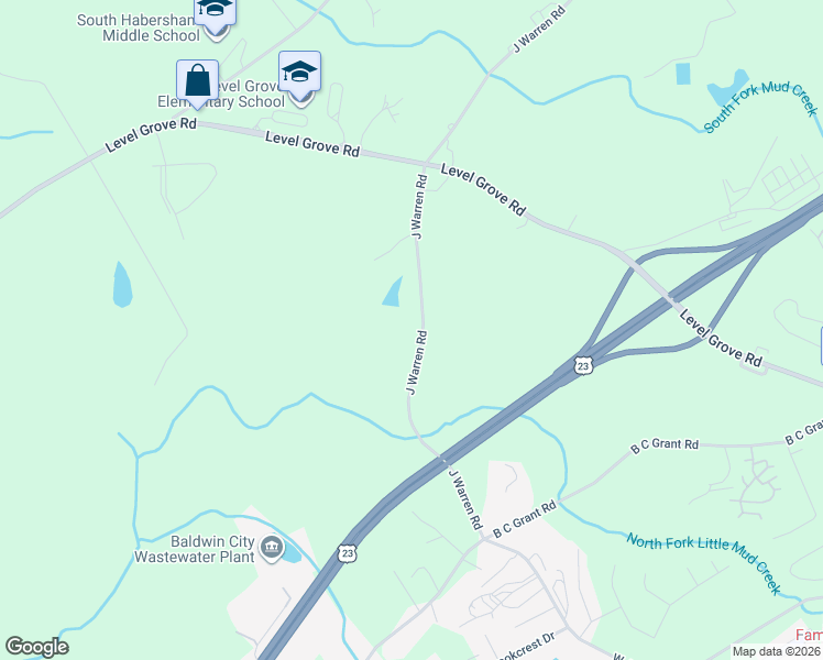 map of restaurants, bars, coffee shops, grocery stores, and more near 614 J Warren Road in Cornelia