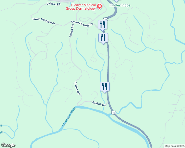 map of restaurants, bars, coffee shops, grocery stores, and more near 85 Lila Way in Dahlonega