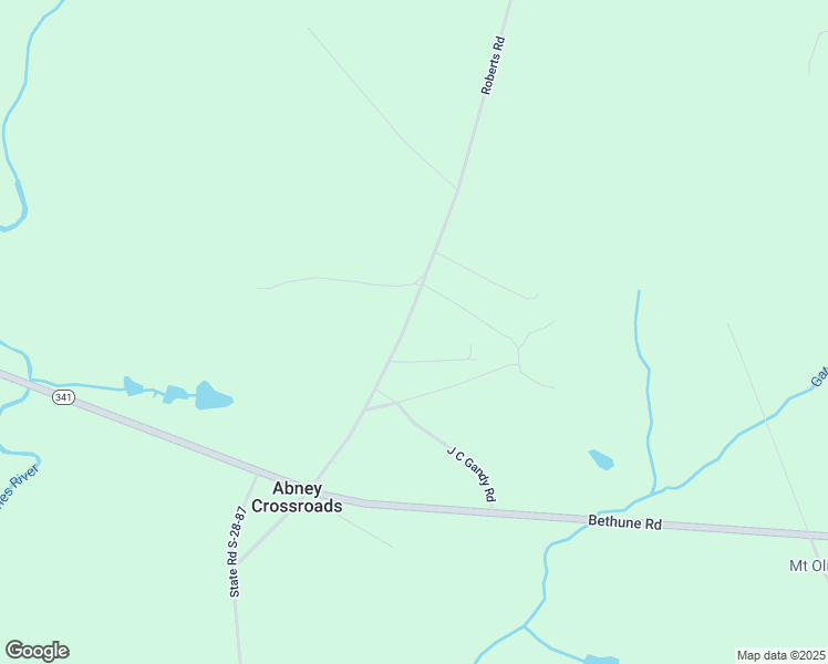 map of restaurants, bars, coffee shops, grocery stores, and more near 3786 Roberts Road in Kershaw