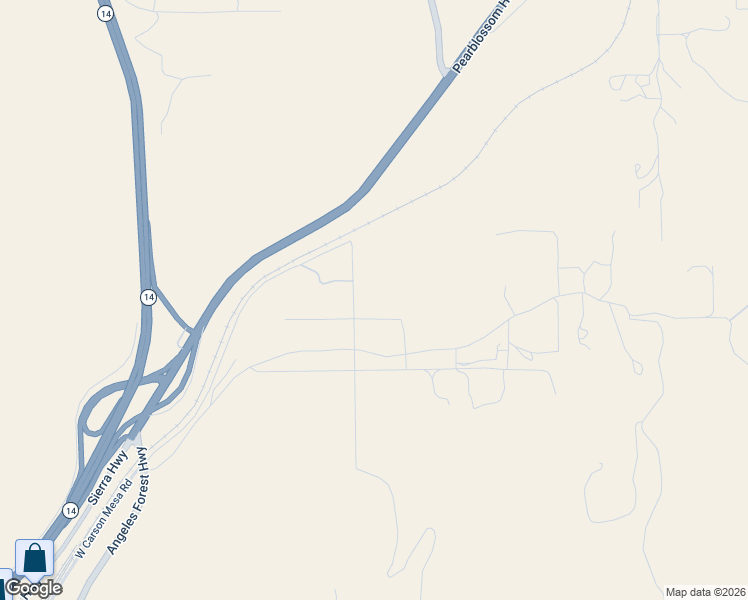 map of restaurants, bars, coffee shops, grocery stores, and more near 1209 East Carson Mesa Road in Palmdale