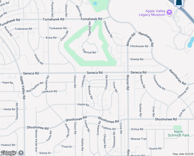 map of restaurants, bars, coffee shops, grocery stores, and more near 19866 Red Feather Road in Apple Valley