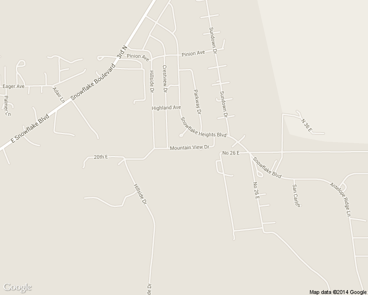 map of restaurants, bars, coffee shops, grocery stores, and more near 1080 Mountain View Drive in Snowflake