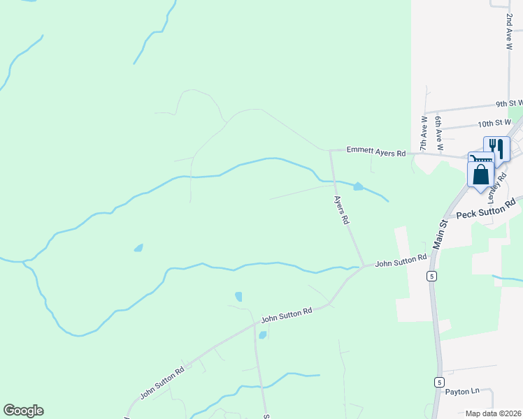 map of restaurants, bars, coffee shops, grocery stores, and more near 247 Raulston Lane in Grant