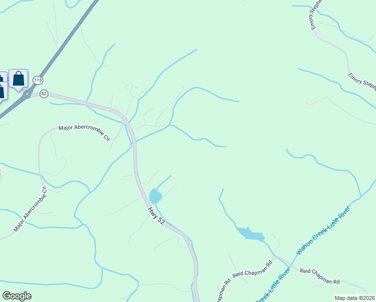 map of restaurants, bars, coffee shops, grocery stores, and more near 7533 Georgia 52 in Murrayville